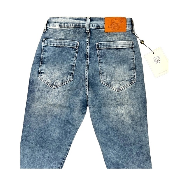 SikSilk Distressed Skinny Denim Midwash Jeans NWT - Size Small - Picture 6 of 10